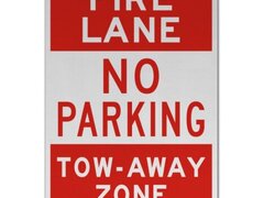 Fire Lane No Parking Tow Away Zone Sign